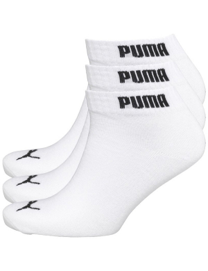 Puma Quarter Socks 3pk - White